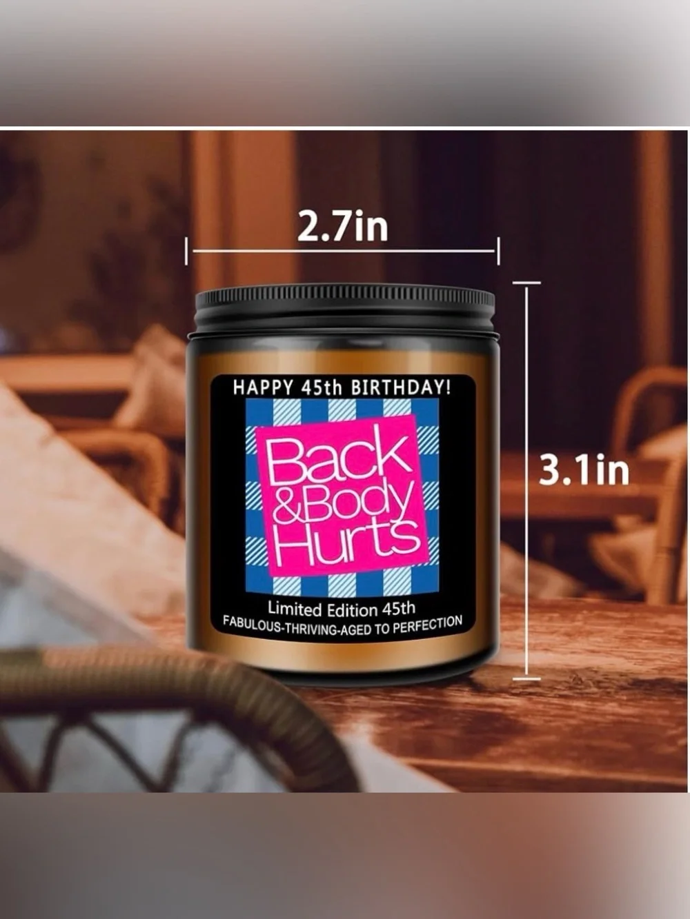 New Bath & Body Hurts 45 Birthday Candle